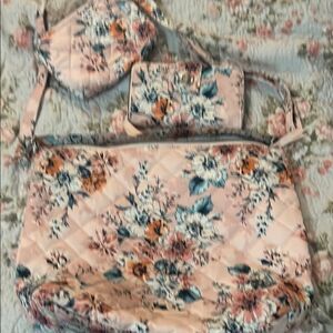 Vera Bradley Floral Quilted Women's Bag Set